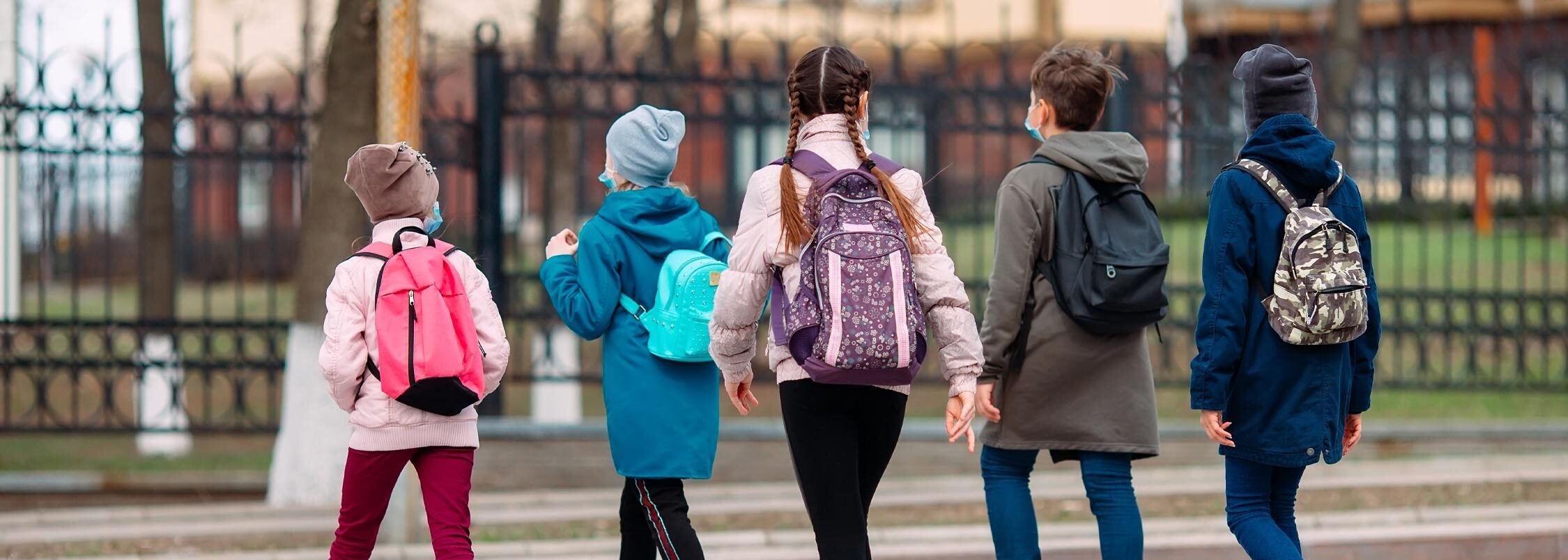 Image of K-12 students walking