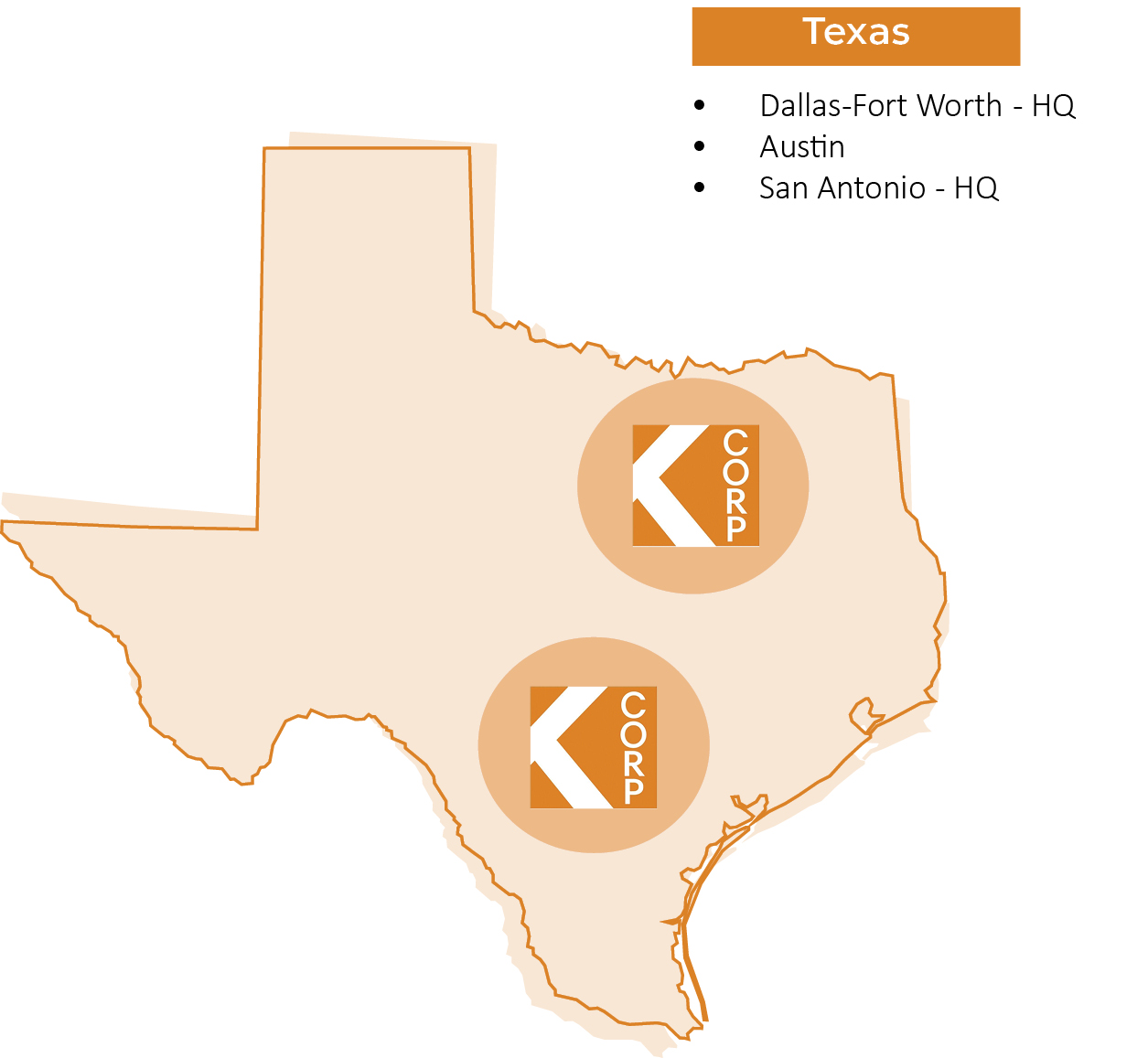 K-Corp (Map - Texas)